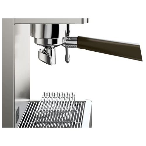  Lelit Grace PL81T semi-professionelle Kaffeemaschine fuer Espresso-Bezug, Cappuccino und Kaffee-Pads-Gebuerstetes Edelstahl-Gehause-LCD Display und LCC elektronisches Kontrollsystem,