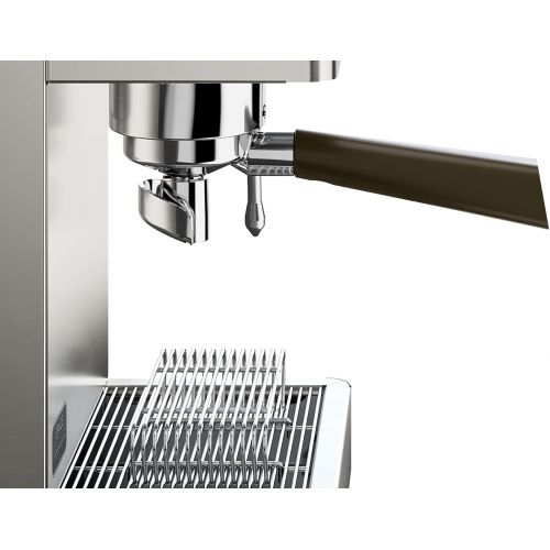  Lelit Grace PL81T semi-professionelle Kaffeemaschine fuer Espresso-Bezug, Cappuccino und Kaffee-Pads-Gebuerstetes Edelstahl-Gehause-LCD Display und LCC elektronisches Kontrollsystem,