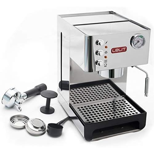  [아마존베스트]Lelit Anna PL41EM Semi Professional Coffee Machine, Ideal for Espresso Cover, Cappuccino and Coffee Pads, Stainless Steel, 2.7 Litres, Stainless Steel
