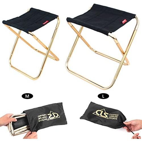  [아마존베스트]Lembeauty Lemb Durable Outdoor Folding Camping Backpacking Travel Stool Fishing Portable Folding Bar Stool