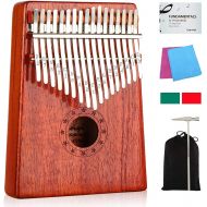 [아마존베스트]LEMEIYI Kalimba 17 Keys Thumb Piano with Study Instruction and Tune Hammer, Portable Mbira Sanza African Wood Finger Piano, Gift for Kids Adult Beginners Professional