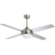 LeminFan Ceiling Fan Light Fixtures LED 52 Inch Brushed Nickel Modern Ceiling Fan with Remote Control For Bedroom,Living Room,Dining Room