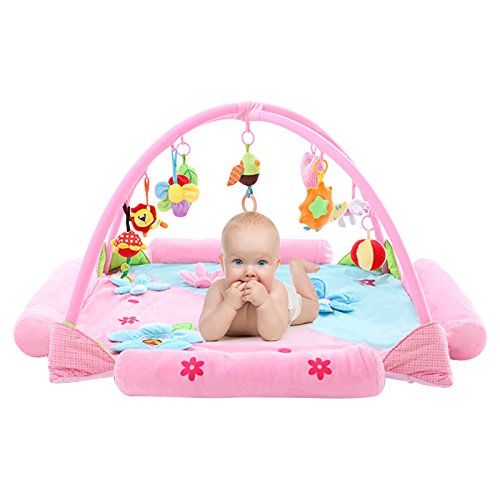  LemonGo Baby Game Cawling Blanket Activity Play Gym Mats Multi-Style (Pink)