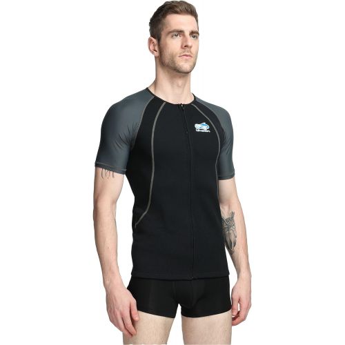  Lemorecn Wetsuits 1.5mm Neoprene Rash Guard for Men and Women Scuba Diving Short Sleeve Shirt