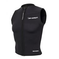 Lemorecn Mens Wetsuits Top Premium Neoprene 3mm Zipper Diving Vest
