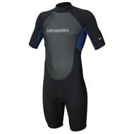 Lemorecn Wetsuits Mens Neoprene 3mm Shorty Diving Suit