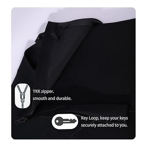  Lemorecn Men’s Surfing Wetsuit Super Stretch Neoprene 4/3mm Chest Zip Full Wetsuit for Men