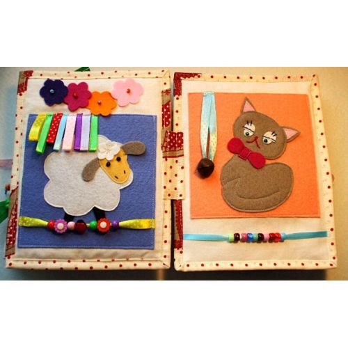  Lenaquilt Quiet book for toddler my first book toy gift for boy or girl for Christmas felt animals at farm keeping busy your child