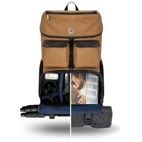  Lencca LENLEA224 Logan Adaptable SLR/DSLR Camera & Accessories Rucksack Backpack Bag (Navy Blue)