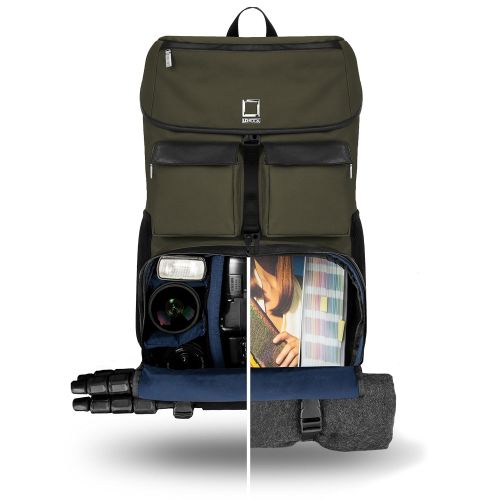  Lencca LENLEA224 Logan Adaptable SLR/DSLR Camera & Accessories Rucksack Backpack Bag (Navy Blue)