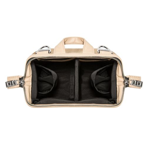  Lencca LENOliveGLDBGE Olive DSLR Camera Case Shoulder Bag with Removable Strap (Gold/Beige)