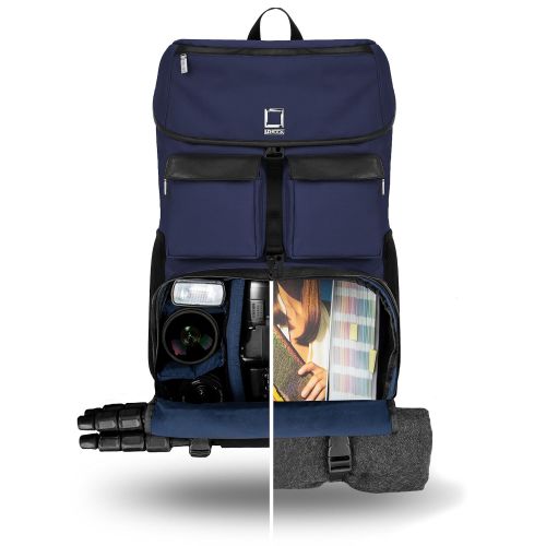  Lencca LENLEA223 Logan Adaptable SLR/DSLR Camera & Accessories Rucksack Backpack Bag (Onyx Black)