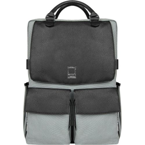  Lencca Novo Canvas and Vegan Leather Backpack Crossover for up to 15.6 Laptops (LenNovoGRY)