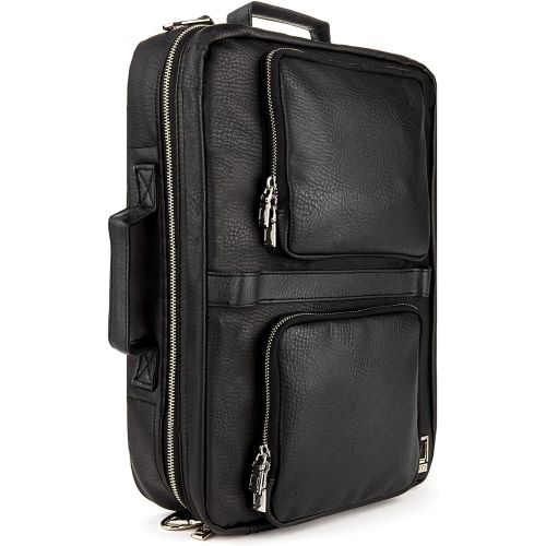  Lencca LENLEA080 Quadra 4-in-1 Backpack + Messenger + Briefcase + Tote Bag for up to 15.6 inch Laptops and Tablets - BlackBlack