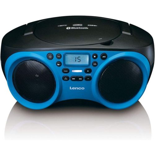  [아마존베스트]Lenco Radio CD Player SCD-501 with Bluetooth and USB in Blue/Black