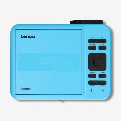  [아마존베스트]-Service-Informationen Lenco LPJ-500 - Bluetooth Projector - Mini Projector - DVD Player - 2800 Lumen - 30,000 Hours Life - Full HD - Bluetooth 5.0 - 2 x HDMI - USB - SD Port - AV in - VGA - Blue