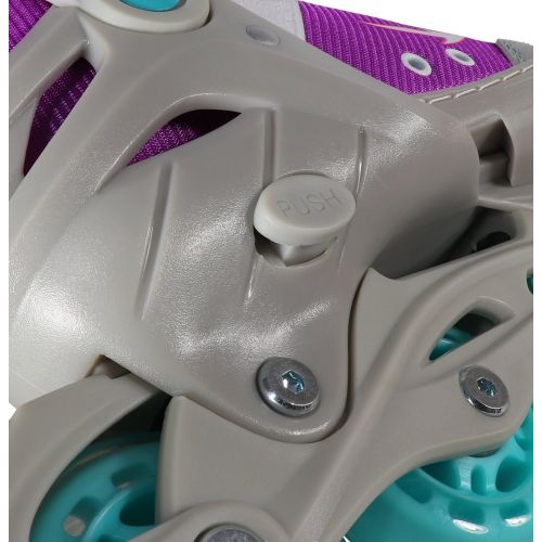  Lenexa Athena Kids Rollerblades - Patines Roller Blades for a Kid (GirlGirls, BoyBoys) - Adjustable Comfortable Inline Skates for Children (PurpleGreyBlue)