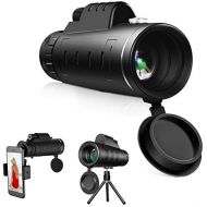 [아마존베스트]Lenlun Monocular Telescope 40 × 60 High Power BAK-4 HD Monocular with Smartphone Holder & Tripod, Zoom Telescope Waterproof for Bird Watching, Hunting, Camping