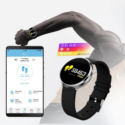  Lennonsi Fitness Smart Watch Handy-uhr Sport Smartwatch Intelligente Smart Uhr Wasserdicht IP68 mit Schrittzhler Schlaftracker Pulsmesser Kalorienzhler Kompatibel mit Android IOS Smartphone