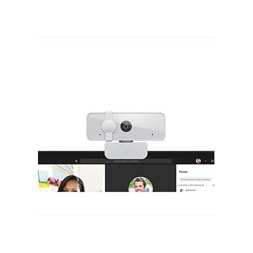 레노버 Lenovo HD 1080p Webcam (300 FHD) - Monitor Camera with 95° Wide Angle, 360° Rotation Pan & Tilt, Dual Microphones - Attachable Desktop Cam with Privacy Shutter for Remote Work, Streaming & Gaming