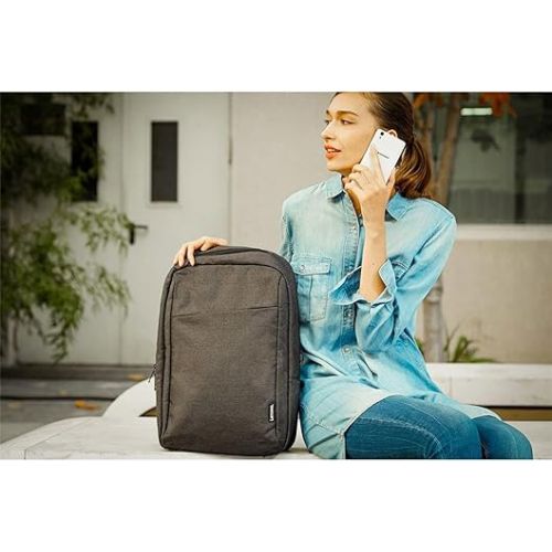 레노버 Lenovo Laptop Backpack B210, 15.6-Inch Laptop/Tablet, Durable, Water-Repellent, Lightweight, Clean Design, Sleek for Travel, Business Casual or College, GX40Q17225, Black