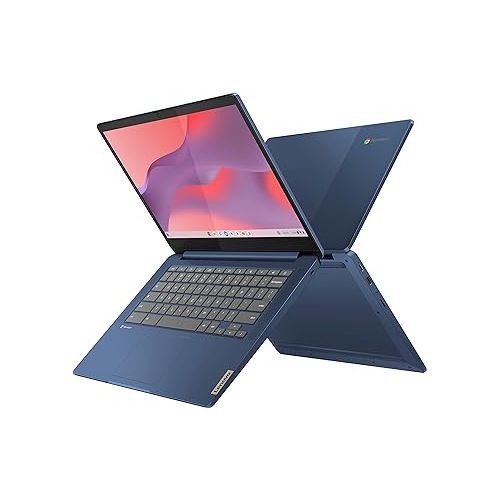 레노버 Lenovo Newest Flagship Chromebook, 14'' FHD Touchscreen Slim Thin Light Laptop Computer, 8-Core MediaTek Kompanio 520 Processor, 4GB RAM, 64GB eMMC, WiFi 6,Chrome OS+HubxcelAccesory, Abyss Blue