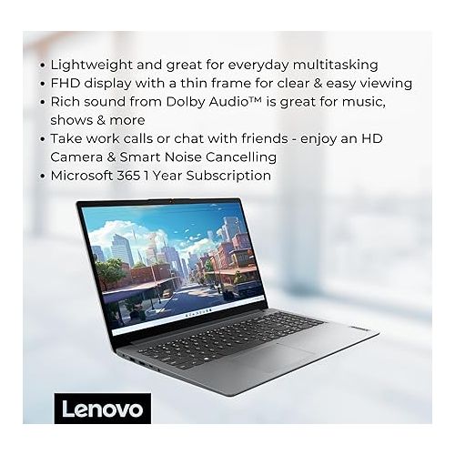 레노버 Lenovo IdeaPad 1 Student Laptop, 15.6