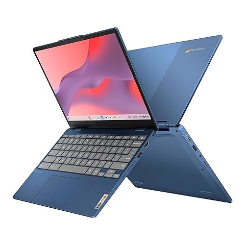 레노버 Lenovo IdeaPad 2024 Newest Flex 3i Chromebook 2-in-1 Convertible Laptop, Quad Core Intel N100, 12.2