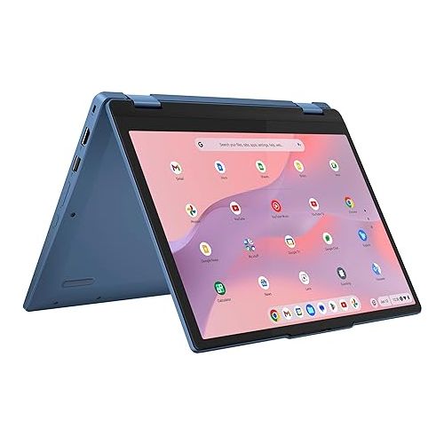 레노버 Lenovo IdeaPad 2024 Newest Flex 3i Chromebook 2-in-1 Convertible Laptop, Quad Core Intel N100, 12.2