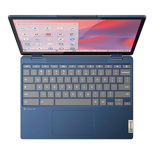 레노버 Lenovo IdeaPad 2024 Newest Flex 3i Chromebook 2-in-1 Convertible Laptop, Quad Core Intel N100, 12.2