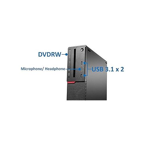 레노버 Lenovo ThinkCentre M900 SFF Desktop Computer, Intel Core i7-6700 Upto 4.0GHz, 32GB RAM, 1TB SSD, 4K 2-Monitor Support DisplayPort, HDMI, DVD-RW, AC Wi-Fi, Bluetooth, TDL - Windows 10 Pro (RENEWED)