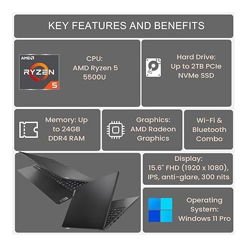 레노버 Lenovo V15 Gen 4 Business Laptop, 15.6