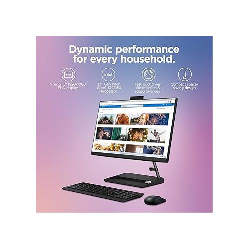 레노버 Lenovo IdeaCentre AIO 3i - (2023) - All in One Desktop - PC Computer - Mouse & Keyboard Included - 21.5