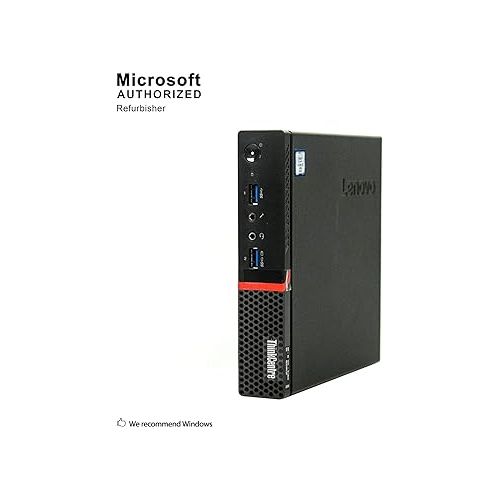 레노버 lenovo ThinkCentre M900 Tiny Desktop Micro Tower PC (Intel Core i5-6500T, 8 GB Ram, 256 GB SSD, USB 3.0, WiFi) Windows 10 Pro (Renewed)