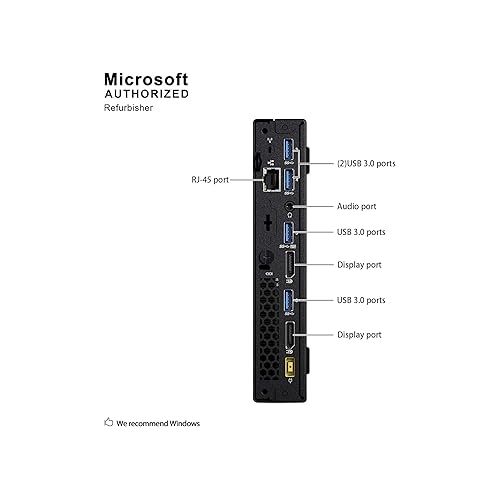 레노버 lenovo ThinkCentre M900 Tiny Desktop Micro Tower PC (Intel Core i5-6500T, 8 GB Ram, 256 GB SSD, USB 3.0, WiFi) Windows 10 Pro (Renewed)