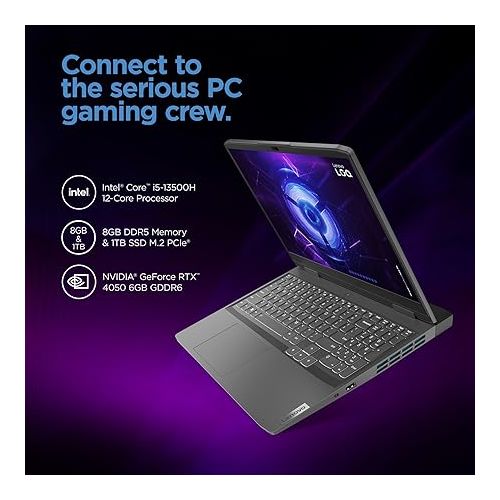 레노버 Lenovo LOQ 15IRH8 - (2023) - Gaming Laptop Computer - NVIDIA GeForce RTX 4050-15.6