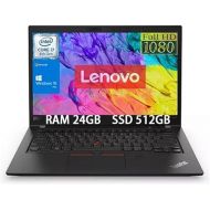 LENOVO ThinkPad T480s Laptop, 14 IPS FHD (1920x1080) Matte Display, Intel Core i7-8650U 4.20 GHz, 24GB RAM, 512GB SSD, Fingerprint Reader, Supported Windows 10 Pro, Black Color, Renewed