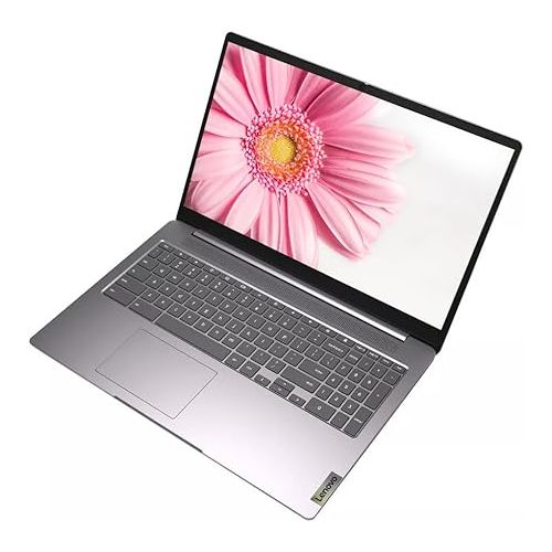 레노버 Lenovo Premium 15” FHD IPS Anti-Glare Touchscreen Chromebook, Intel 4-Core Processor Up to 3.29GHz, 4GB Memory, 128GB Storage, MSD Slot, HDMI, Webcam, Chrome OS, Dale Silver (Renewed)