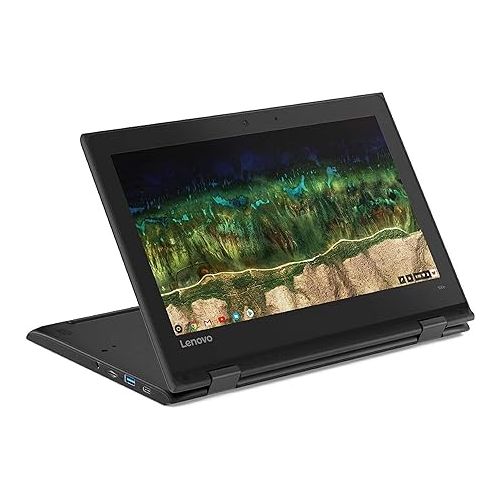 레노버 Lenovo 500e Chromebook 2-in-1 Laptop, 11.6in HD Touch, Intel Celeron N3450, 4 GB RAM, 32GB eMMC Drive, Webcam, Chrome OS NO Pen (Renewed) (No Pen)