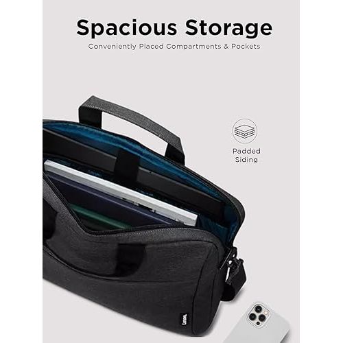 레노버 Lenovo Laptop Bag T210, Messenger Shoulder Bag for Laptop or Tablet, Sleek, Durable & Water-Repellent Fabric