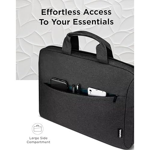 레노버 Lenovo Laptop Bag T210, Messenger Shoulder Bag for Laptop or Tablet, Sleek, Durable & Water-Repellent Fabric