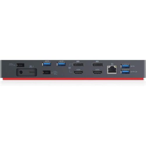 레노버 Lenovo ThinkPad Thunderbolt 3 Dock Gen 2 135W (40AN0135) Dual UHD 4K Display Capability, 2 HDMI, 2 DP, USB-C, USB 3.1 with 3 Years Warranty