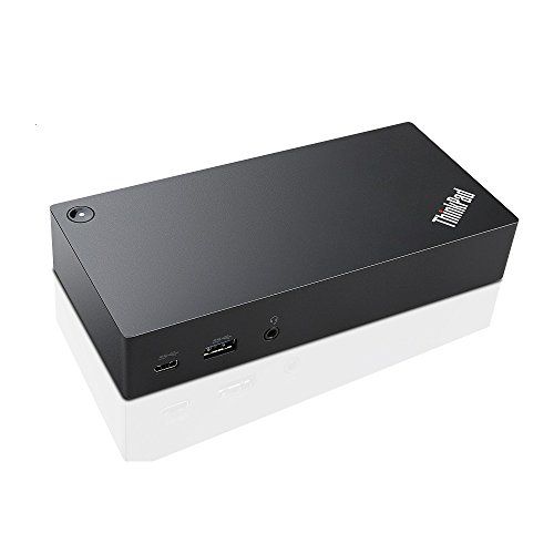 레노버 Lenovo ThinkPad USB-C UltraDock With 90W 2 Prong AC Adapter (40A90090US, USA Retail Packaged)