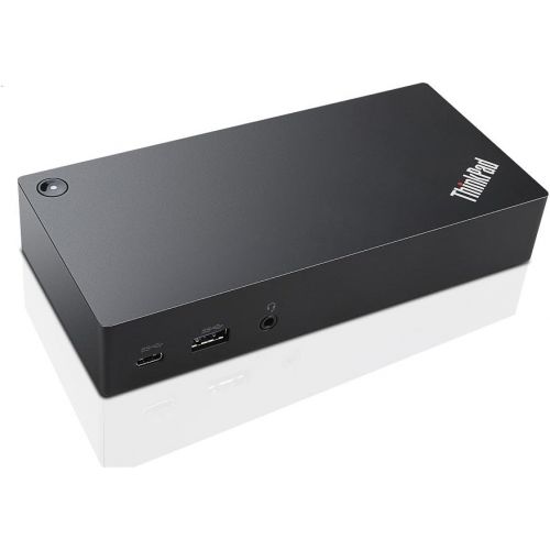 레노버 Lenovo ThinkPad USB-C UltraDock With 90W 2 Prong AC Adapter (40A90090US, USA Retail Packaged)