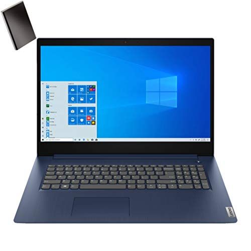 레노버 Lenovo IdeaPad 3 17 17.3 HD+ Laptop Computer_ Intel Quad-Core i5 1035G1 (Beat i7-7500U)_ 20GB DDR4 RAM, 1TB PCIe SSD_ 802.11AC WiFi_ Abyss Blue_ Windows 10 S_ BROAGE 500GB External