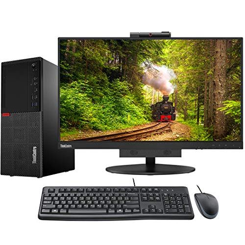 레노버 Lenovo ThinkCentre M720t Tower PC Bundle with Intel Core i7-8700 6-Core CPU, 32GB DDR4 RAM, 1TB NVMe SSD, Windows 10, Lenovo 24 GEN3 Monitor, Keyboard, Mouse