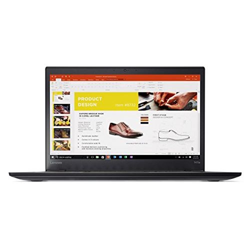 레노버 Lenovo ThinkPad T470s Windows 10 Pro Laptop - Intel Core i7-7500U, 16GB RAM, 500GB SSD, 14 IPS WQHD (2560x1440) Matte Display, Fingerprint Reader, Black Color