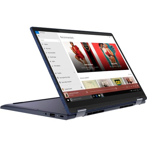 레노버 Lenovo 2021 Premium Yoga 6 13 2-in-1 Laptop 13.3 FHD IPS 72% NTSC Touchscreen AMD 6-Core Ryzen 5 5500U ( i7-10510U) 8GB DDR4 1TB SSD Backlit FP Dolby Win10 Blue + 32GB MicroSD Card