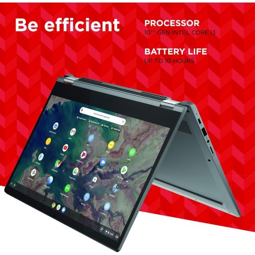 레노버 2020 Lenovo Chromebook Flex 5, 13 FHD IPS 250nits Touch Screen Laptop, Intel Dual-Core i3-10110U, Webcam, WiFi 6, Bluetooth 5.0, 4GB DDR4 RAM, 64GB SSD, Bundle Woov Laptop Sleeve,