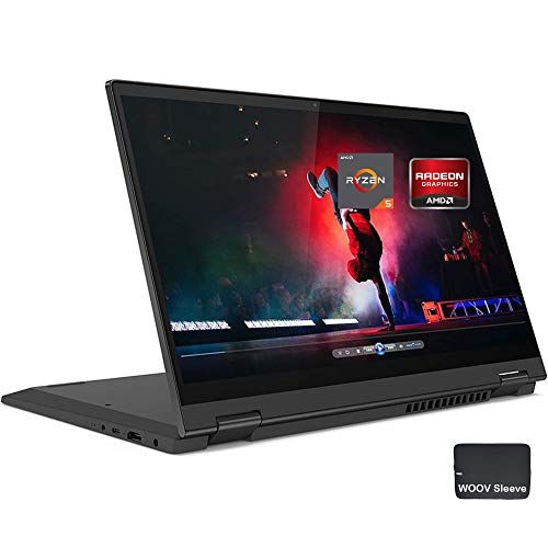 레노버 New Lenovo Flex 5 14 2-in-1 Laptop FHD Touch 6-Core AMD Ryzen 5 4500U (Beat i7-8550U) Digital Pen Included Backlit Bundled with Woov Sleeve Win 10, Grey (16GB1024GB SSD)